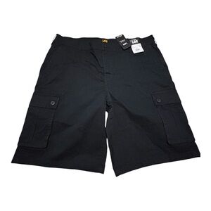 Lee Black Relaxed Fit Active Stretch Cargo Short For Men NWT